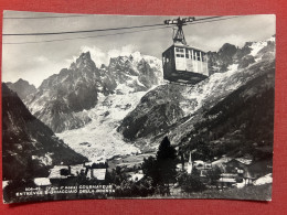 Cartolina Courmayeur ( Valle D'Aosta ) - Entréves E Ghiacciaio Della Brenva 1961 - Sonstige & Ohne Zuordnung