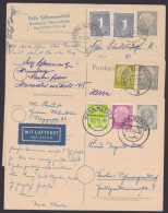 P11 II, P18, P30, 3 Saubere Bedarfskarten, Je Mit Pass. Zusatzfrankatur Nach Berlin, 1x Luftpost - Postcards - Used