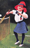 Sport - TENNIS - Illustrateur Signé E.P Kinsella - Jeune Femme Au Tennis - " Game " 1907 - Sonstige & Ohne Zuordnung