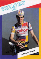 Vélo Coureur Cycliste Espagnol J . Suarez Cueva - Team Zahor - Cycling - Cyclisme - Ciclismo - Wielrennen - Dedicace - Cycling