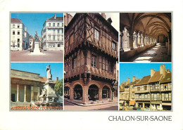 71 - Chalon Sur Saone - Multivues - Maisons à Pans De Bois - Flamme Postale De Beaune - CPM - Voir Scans Recto-Verso - Chalon Sur Saone
