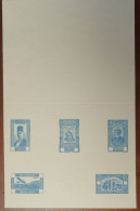 Syrie Française Essai Collectif Bleu De Cinq Timbres 1934. TB - Unused Stamps