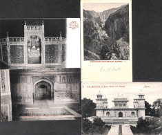 Inde India - Lot Of 4 Postcards (Kasmir, Mausoleum Of Prince Agra... - Inde