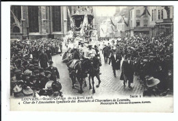 Leuven  4 LOUVAIN    Grand Cortège Du 19 Avril 1908 Serie I    Char De L'Association Syndicale Des Bouchers Et... - Leuven