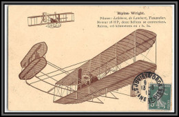 41871 France Aviation Biplan Wright Juvisy Pour Angoulème Charente 1910 Poste Aérienne Airmail Carte Postale (postcard) - 1927-1959 Covers & Documents
