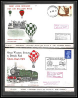 41837 Sherborne Buckland Didcot 1972 Grande Bretagne Great Britain Ballonballoon Poste Aérienne Airmail Lettre Cover - Airships