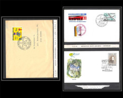 41706 Belgique (Belgium) Aviation PA Poste Aérienne Airmail Lot De 3 Lettre Cover - Lettres & Documents