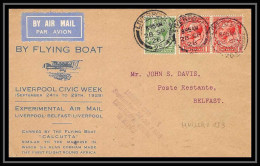 41671 Liverpool Civic Week Experimental Airmail 28/9/1928 Calcutta India Aviation Poste Aérienne Airmail Lettre Cover - Postmark Collection