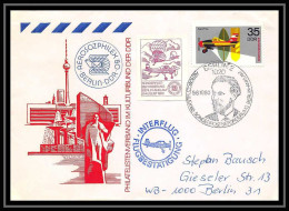 41660 Berlin Anklam 1980 Vignette Allemagne (germany DDR) Aviation PA Poste Aérienne Airmail Lettre Cover - Airplanes