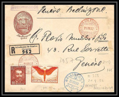 41632 Suisse (Swiss) 1932 Geneve Bellinzona 1932 Aviation PA Poste Aérienne Airmail Lettre Cover - First Flight Covers