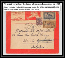 41601 Maroc Latecoere 1923 Pour Woluwe Belgique (Belgium) Aviation PA Poste Aérienne Airmail Lettre Décorée Cover - Luftpost
