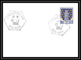 41547 Base Aerienne 124 Strasbourg N°1351A Niort CAD Type F7 1964 France Aviation PA Poste Aérienne Airmail Lettre Cover - 1960-.... Covers & Documents