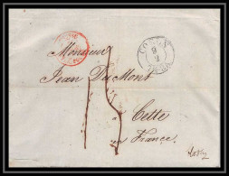 41113 Lettre LAC Allemagne Deutschland Coeln Prusse Erquelines 1848 Cette Herault France Marque D'entree Vorlaufer - Entry Postmarks