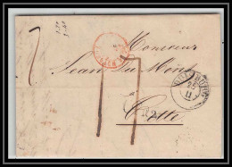 41099 Lettre LAC Allemagne Deutschland Duisburg 1845 Prusse Forbach Cette Herault France Marque D'entree Vorlaufer - Entry Postmarks