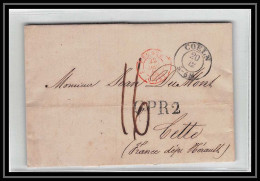41061 Lettre LAC Allemagne (Deutschland) Coeln Cologne 1845 Prusse Givet CPR2 Pour Cette Herault France Marque Entree - Entry Postmarks