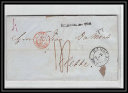 41056 Lettre LAC Allemagne (Deutschland) Hamburg 1848 Pour Cette Sète Herault France Marque Postale Entree Vorlaufer - Entry Postmarks