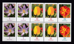 BRD 2007 Mi.2471,2480,2484 Postfrische Zusammendruck, Blumen-Kleinbogen** ZD MNH - Neufs