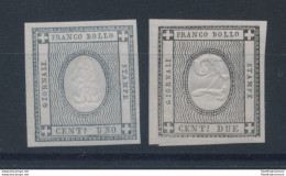 1861 Sardegna, Francobolli Per Stampati N° 19/20  MNH**  Firma Bolaffi , Provie - Sardinia