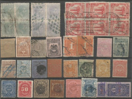 Latin America 4 Scans Lot Used Stamps With Older, Blocks4, Provisionals, FRAMA, Imperforated, Fiscals Etc # 235 Pcs - Autres - Amérique