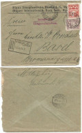 Latvija Pre-USSR Era Registered Bank CV Riga 13feb1925 To Suisse With 40s + 10s - Autres & Non Classés