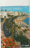 Cannes 06  Carte Circulée Timbrée La Croisette Et La Plage (Grande Semaine Motonautique MYCCA_ AOUT A CANNES - Cannes