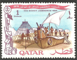 750 Qatar Scouts 1969 Ships Boats Schiffe Bateaux MNH ** Neuf SC (QAT-77) - Bateaux