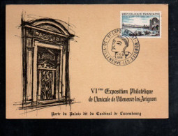 EXPOSITION PHILATELIQUE AMICALE DE VILLENEUVE LES AVIGNON GARD 1968 - Commemorative Postmarks