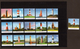 16 BRIEFMARKEN POSTFRISCH DEUTSCHLAND LEUCHTTURM - Unused Stamps