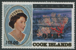Cook Islands OHMS 1985 SGO53 $18 QEII Coral MNH - Cook Islands