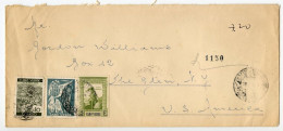 Cape Verde 1951 Registered Cover; Praia To The Glen, New York; Scott 249, 258 & 269 - Cap Vert