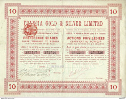 Gold Mining - Francia Gold & Silver Limited 1910 - Mines