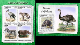 Centrafrica 2022, Animals Of Africa, 4val In BF+BF - Centrafricaine (République)