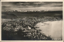 71540825 Bregenz Vorarlberg Panorama Mit Schweizer Bergen Bodensee Hafen Bregenz - Autres & Non Classés