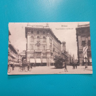 Cartolina Milano - Piazza Cordusio E Via Mercanti (Tram). Viaggiata 1922 - Milano (Milan)