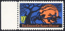 !a! USA Sc# 1548 MNH SINGLE W/ Left Margin - Legend Of Sleepy Hollow - Unused Stamps