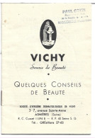 Publicité VICHY - Source De Beauté- Conseils De Beauté - Publicités