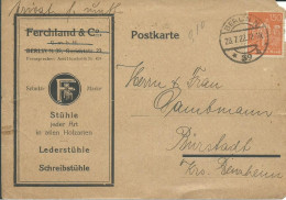ALLEMAGNE CARTE 150M BERLIN POUR BURSTADT DE 1922 LETTRE COVER - Brieven En Documenten