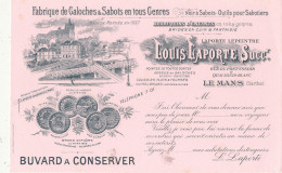 BU 2821 -  BUVARD   FABRIQUE DE GALOCHES & SABOTS  LOUIS LAPORTE  LE MANS - Farm