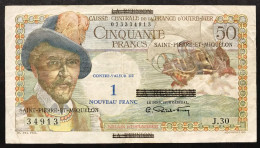 Saint-Pierre-et-Miquelon 1 Nouveaux Francs 1960 Pick#30b LOTTO 4594 - Nouméa (New Caledonia 1873-1985)