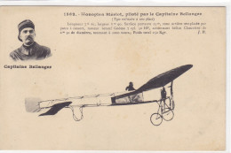 Monoplan Blériot, Piloté Par Le Capitaine Bellanger - Aviateurs