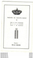 THÉATRE DE MONTE CARLO  PROGRAMME DE MAI 1943 - Programs