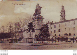 D46  CAHORS  Monument Gambetta Et Tour Du Lycée  ..... - Cahors