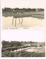 Lot Mit 2 Ansichtskarten Satrup, Knud-Redlefsen-Stadion, Schwimmbad Um 1960 - Sonstige & Ohne Zuordnung