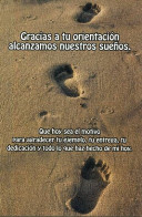 Lote PEP1687, Colombia, Postal Postcard, 4-72, Gracias A Tu Orientacion, Footprint In Sand - Colombie