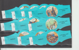 Reeks 1680  Asterix   1-10  ,10  Stuks Compleet   , Sigarenbanden Vitolas , Etiquette - Cigar Bands