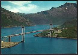 PC AUNE F-4287-9- Norway, Narvik Suspension Bridge Across Rombakken. Unused +stamp Affixed (*) Yv 545 - Norway