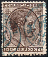 Lugo - Edi O 192 - Mat Fech. Tp. II Azul "Villalba" - Used Stamps