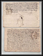 40334/ Généralité De Riom Auvergne Devaux N°338 Indice 4 Lot De 2 1739/1740 Lettre Timbre Fiscal 18ème Siècle - Brieven En Documenten