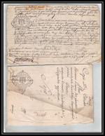 40312/ Généralité De Riom Auvergne Devaux N°328 Indice 5 1736 Lot De 2 Lettre Timbre Fiscal 18ème Siècle - Brieven En Documenten