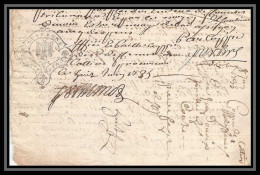 40310/ Généralité De Riom Auvergne Devaux N°328 Indice 5 7 Juin 1735 Lettre Timbre Fiscal 18ème Siècle - Brieven En Documenten